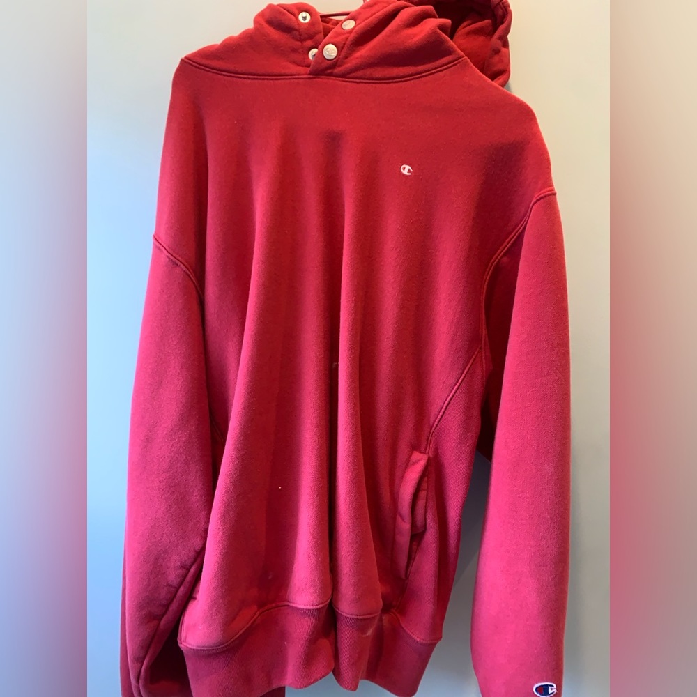 Champion red hoodie